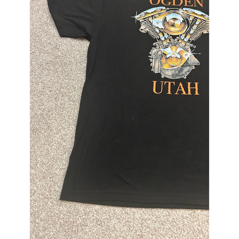 Next Level Apparel Ogden Utah Motorcycle Engine T-Shirt Mens XL Black Excellent - Picture 6 of 12